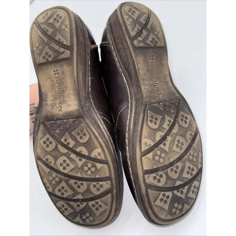 Naturalizer N5 Comfort Malvina Loafer Shoes Womens 4.5 M Slip On Leather Brown